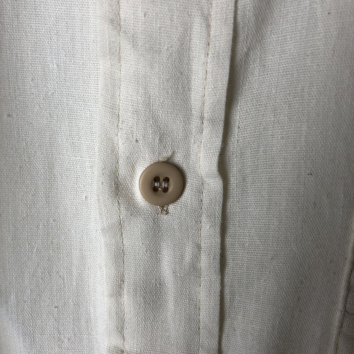 70s-80'S JCPenney Short-Sleeve Box Shirt, Men's Size M (approx.), Vintage unclear ivory Vintage Second Hand
