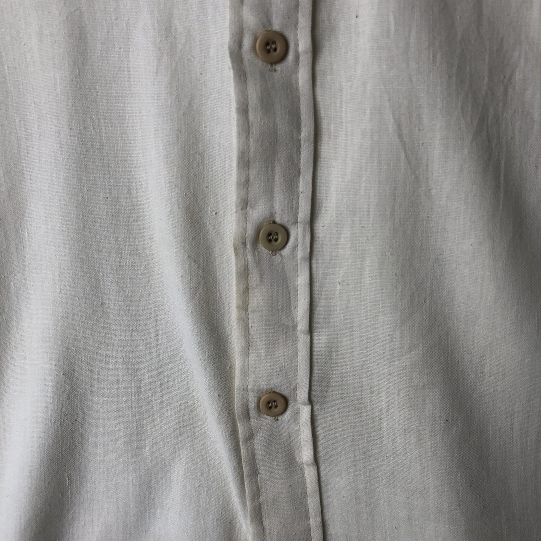 70s-80'S JCPenney Short-Sleeve Box Shirt, Men's Size M (approx.), Vintage unclear ivory Vintage Second Hand