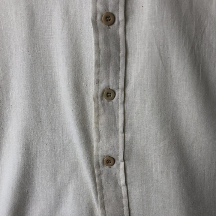 70s-80'S JCPenney Short-Sleeve Box Shirt, Men's Size M (approx.), Vintage unclear ivory Vintage Second Hand