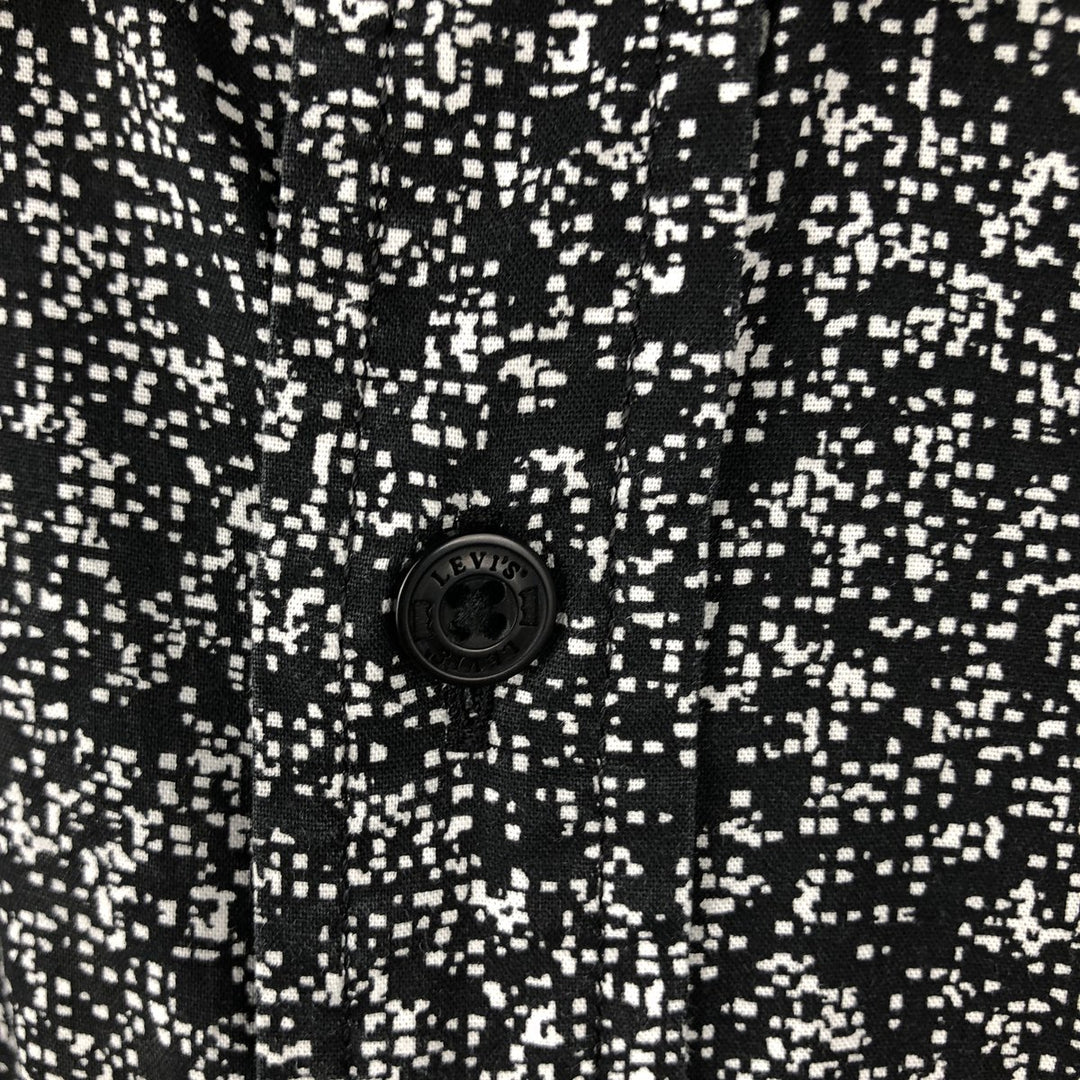 Levi's Standard all-over print short-sleeved cotton shirt, men's size XL equivalent. cotton black type Vintage Second Hand