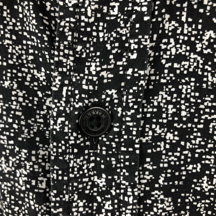 Levi's Standard all-over print short-sleeved cotton shirt, men's size XL equivalent. cotton black type Vintage Second Hand