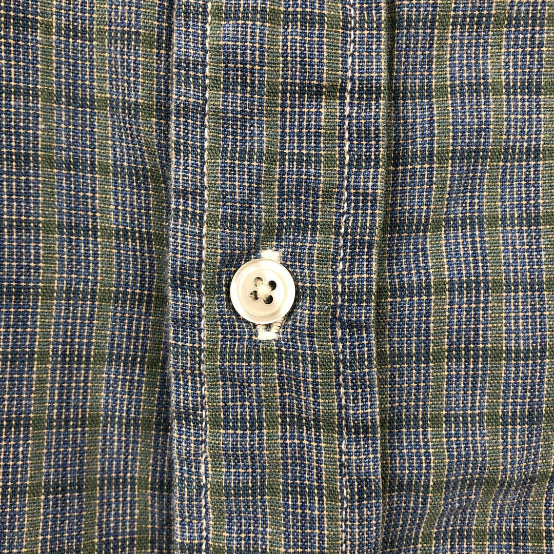 90s-00'S Dockers Short-Sleeve Button-Down Check Shirt, Men's Size L (Equivalent), Vintage cotton blue type Vintage Second Hand