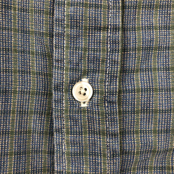 90s-00'S Dockers Short-Sleeve Button-Down Check Shirt, Men's Size L (Equivalent), Vintage cotton blue type Vintage Second Hand