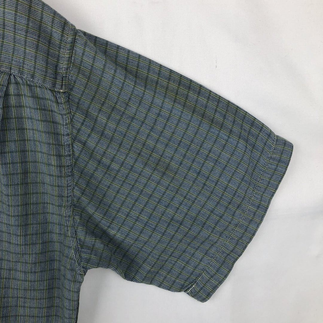 90s-00'S Dockers Short-Sleeve Button-Down Check Shirt, Men's Size L (Equivalent), Vintage cotton blue type Vintage Second Hand