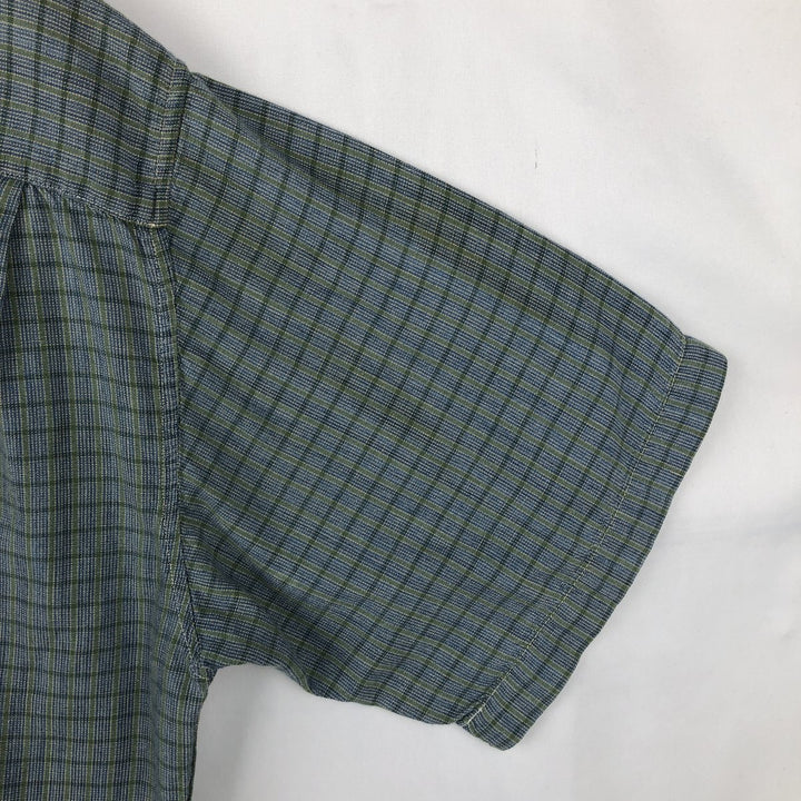 90s-00'S Dockers Short-Sleeve Button-Down Check Shirt, Men's Size L (Equivalent), Vintage cotton blue type Vintage Second Hand