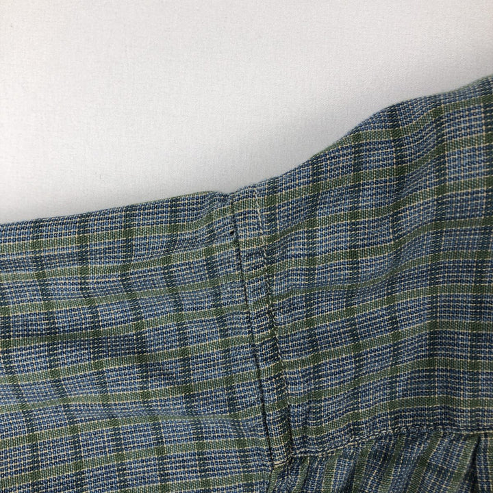 90s-00'S Dockers Short-Sleeve Button-Down Check Shirt, Men's Size L (Equivalent), Vintage cotton blue type Vintage Second Hand