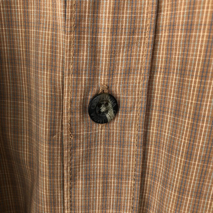 90s-00'S Columbia Short Sleeve Button-Down Check Shirt, Men's Size L cotton brown type Vintage Second Hand