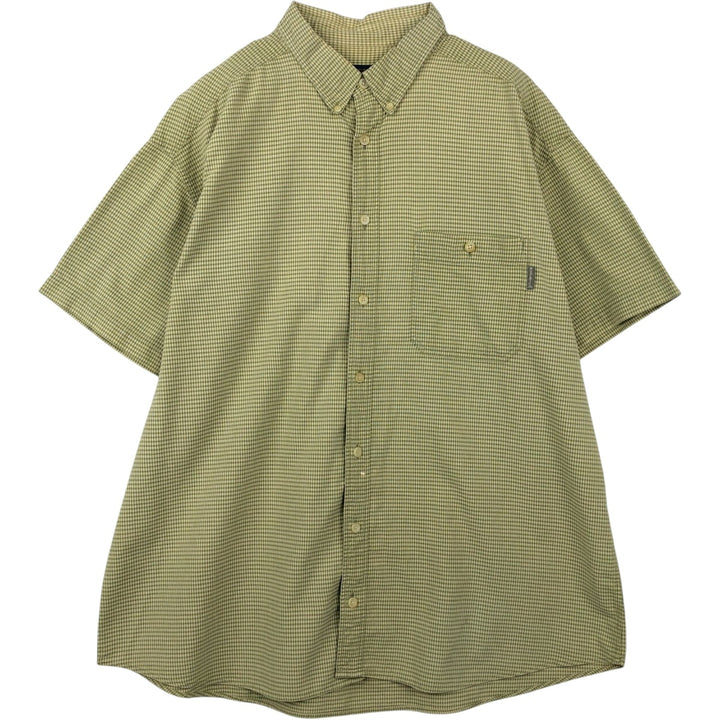 90s-00'S Woolrich Short-Sleeve Button-Down Check Shirt, Men's XXL (approx.), Vintage unclear green type Vintage Second Hand