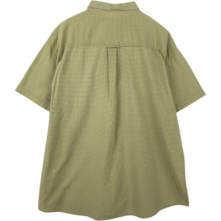 90s-00'S Woolrich Short-Sleeve Button-Down Check Shirt, Men's XXL (approx.), Vintage unclear green type Vintage Second Hand