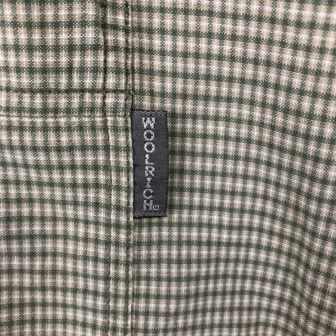 90s-00'S Woolrich Short-Sleeve Button-Down Check Shirt, Men's XXL (approx.), Vintage unclear green type Vintage Second Hand