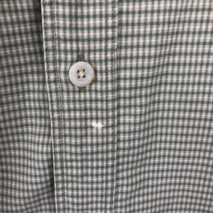 90s-00'S Woolrich Short-Sleeve Button-Down Check Shirt, Men's XXL (approx.), Vintage unclear green type Vintage Second Hand