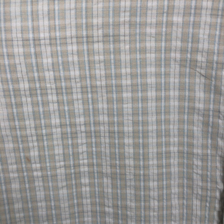 00'S Columbia Short Sleeve Button Down Check Shirt Men's Size L cotton pale white type Vintage Second Hand