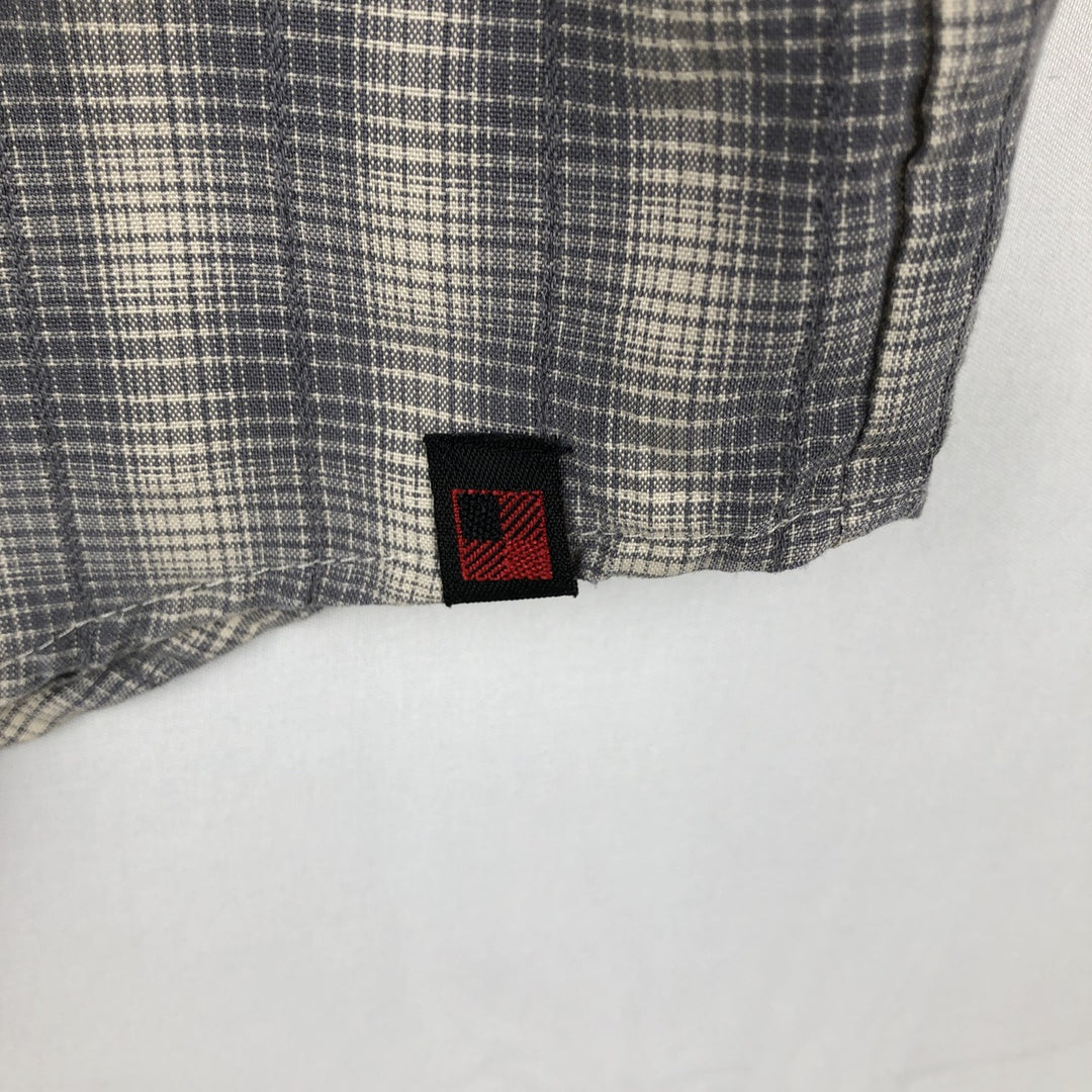 Woolrich short-sleeved button-down check shirt, men's size L (approx.) Modal gray type Vintage Second Hand