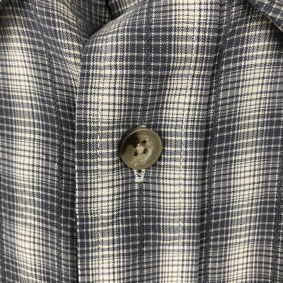 Woolrich short-sleeved button-down check shirt, men's size L (approx.) Modal gray type Vintage Second Hand