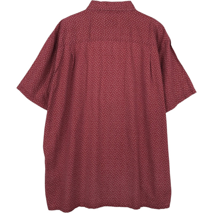 Patagonia 53139SP17 Backstep Shirt, all-over print, short-sleeved, hemp shirt, boxy shirt, men's size XL equivalent. Hemp red type Vintage Second Hand