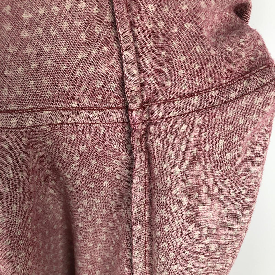 Patagonia 53139SP17 Backstep Shirt, all-over print, short-sleeved, hemp shirt, boxy shirt, men's size XL equivalent. Hemp red type Vintage Second Hand