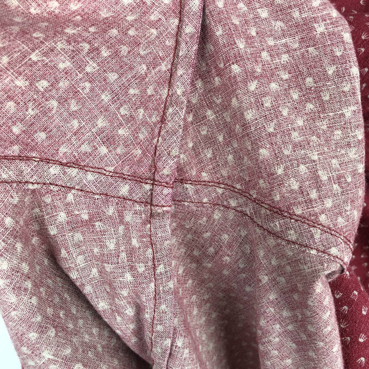 Patagonia 53139SP17 Backstep Shirt, all-over print, short-sleeved, hemp shirt, boxy shirt, men's size XL equivalent. Hemp red type Vintage Second Hand