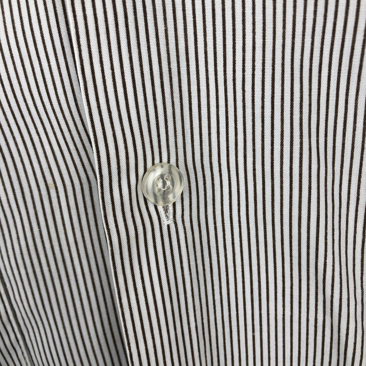 90'S ROMANI Embroidered Stripe Pattern Short-Sleeve Open Collar Mexican Shirt Cuban Shirt Box Shirt Men's Size M polyester white type Vintage Second Hand