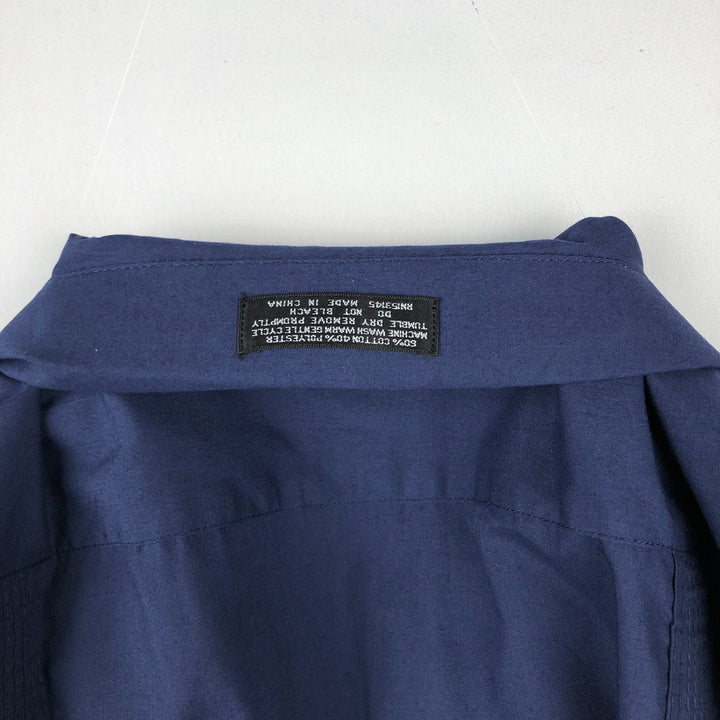 OMEGA Short-Sleeve Open-Collar Mexican Shirt, Cuban Shirt, Boxy Shirt, Men's Size XL cotton blue type Vintage Second Hand
