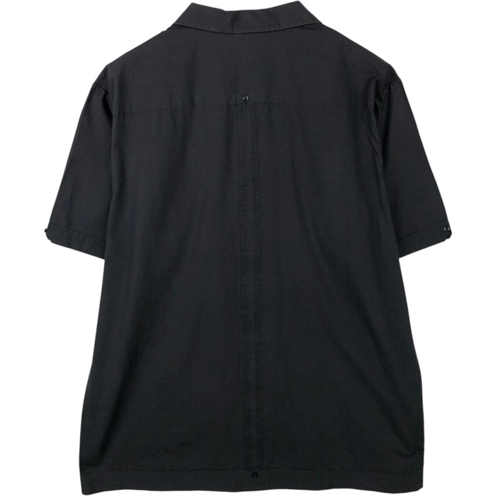 HAVANERA Short-Sleeve Open-Collar Mexican Shirt, Cuban Shirt, Boxy Shirt, Men's Size XL (approx.) polyester black type Vintage Second Hand