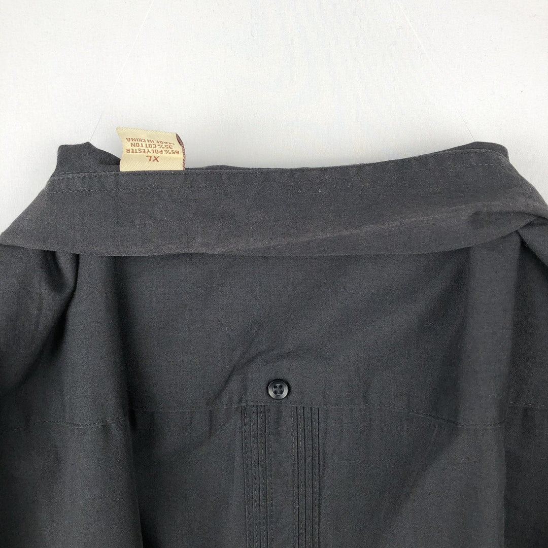 HAVANERA Short-Sleeve Open-Collar Mexican Shirt, Cuban Shirt, Boxy Shirt, Men's Size XL (approx.) polyester black type Vintage Second Hand