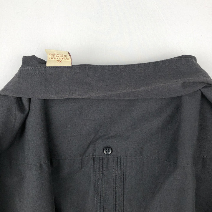 HAVANERA Short-Sleeve Open-Collar Mexican Shirt, Cuban Shirt, Boxy Shirt, Men's Size XL (approx.) polyester black type Vintage Second Hand