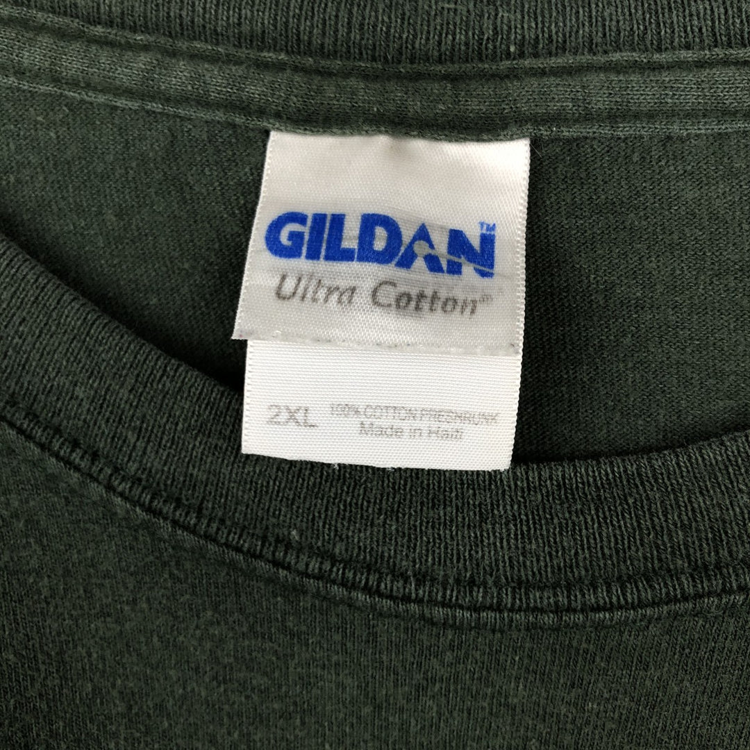 Gildan Triumph Motorcycle T-Shirt, Men's Size XXL (approx.) cotton dark green Vintage Second Hand
