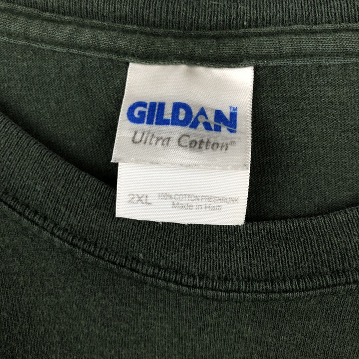 Gildan Triumph Motorcycle T-Shirt, Men's Size XXL (approx.) cotton dark green Vintage Second Hand