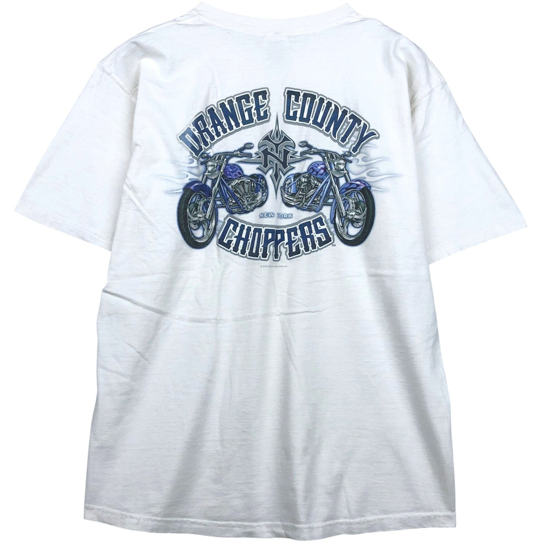 2000'S Fruit of the Loom Orange County Choppers Motorcycle T-shirt, Men's Size L (approx.) cotton white type Vintage Second Hand