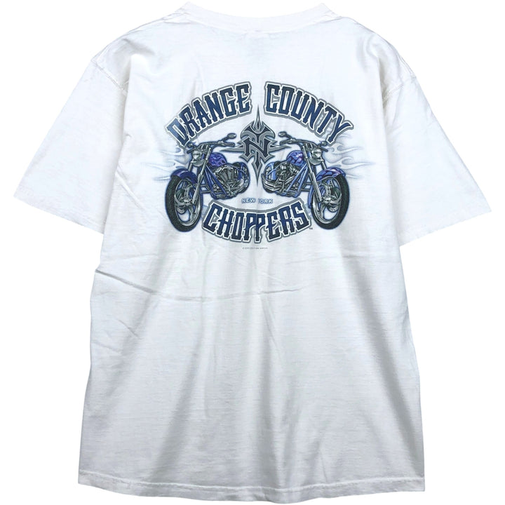 2000'S Fruit of the Loom Orange County Choppers Motorcycle T-shirt, Men's Size L (approx.) cotton white type Vintage Second Hand