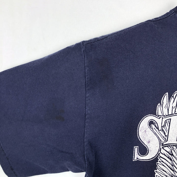 90'S STURTEE Eagle Pattern Motorcycle T-Shirt, Made in USA, Men's Size L (Equivalent), Vintage cotton navy blue type Vintage Second Hand