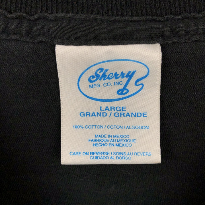 90'S Sherry Eagle Pattern Motorcycle T-Shirt, Men's Size L (approx.), Vintage cotton black type Vintage Second Hand