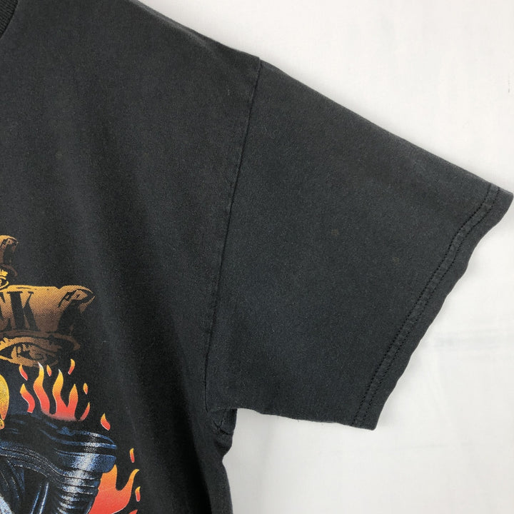 90'S Sherry Eagle Pattern Motorcycle T-Shirt, Men's Size L (approx.), Vintage cotton black type Vintage Second Hand