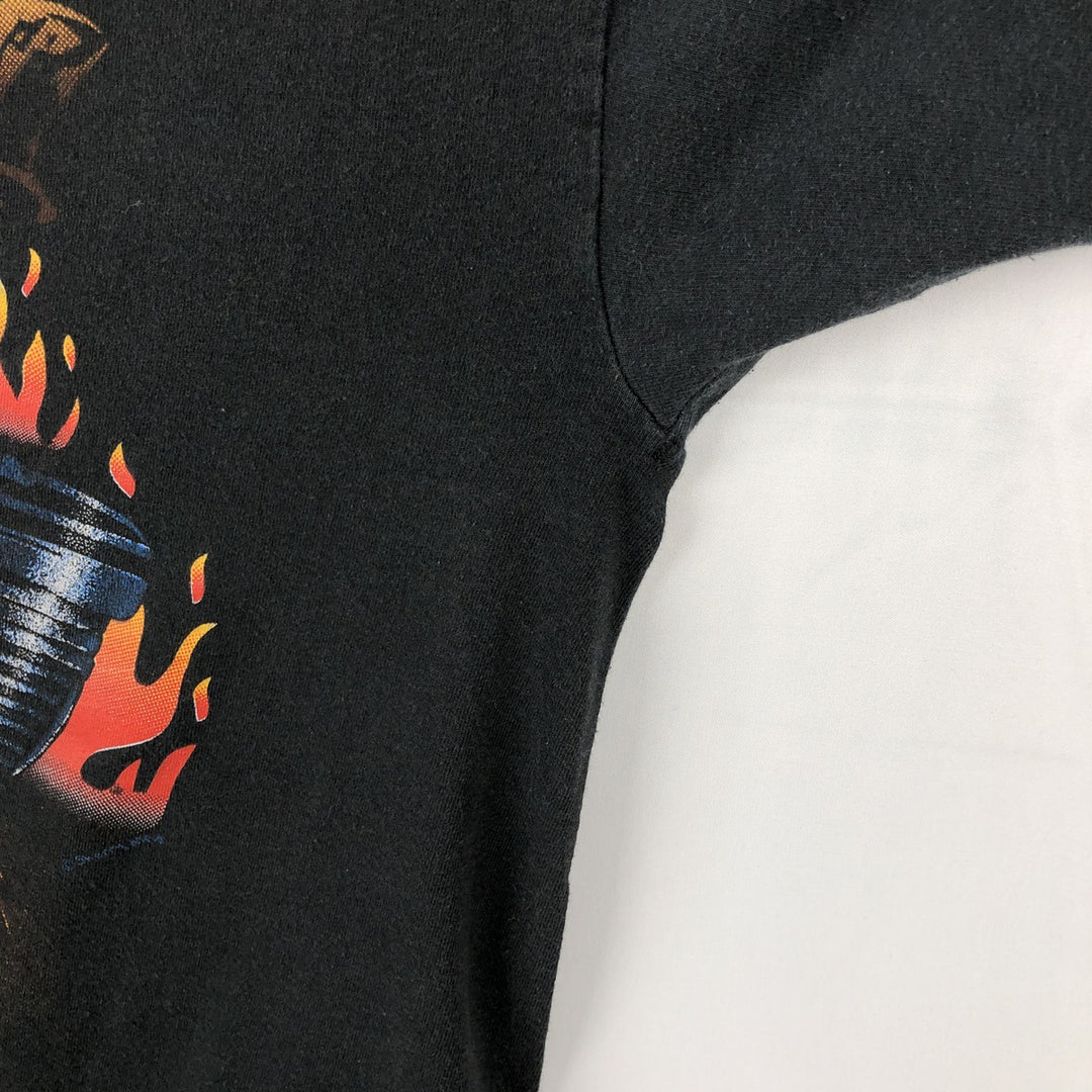 90'S Sherry Eagle Pattern Motorcycle T-Shirt, Men's Size L (approx.), Vintage cotton black type Vintage Second Hand
