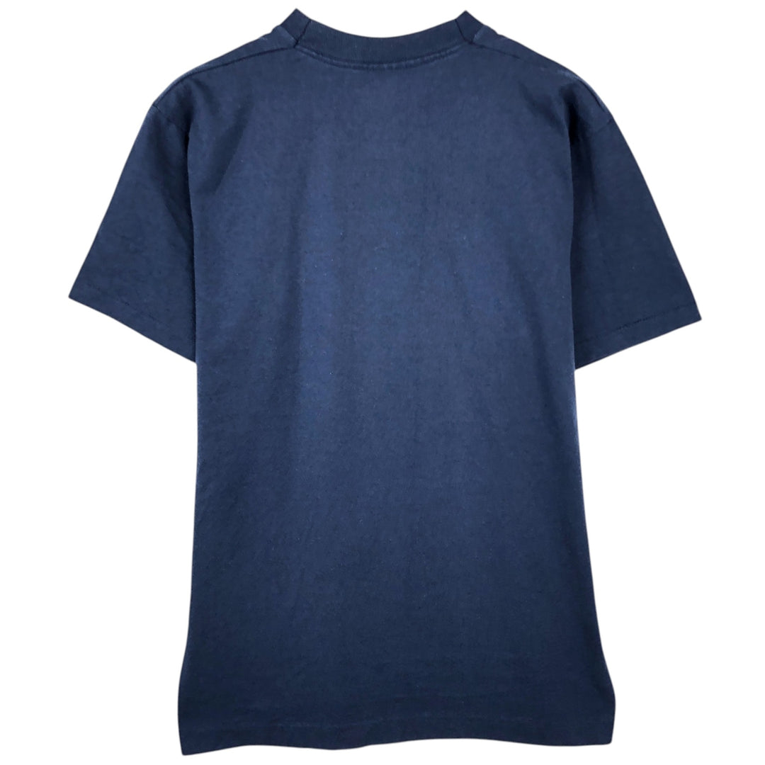 90'S SCREEN STARS Printed T-shirt Made in USA Men's L Vintage cotton navy blue type Vintage Second Hand