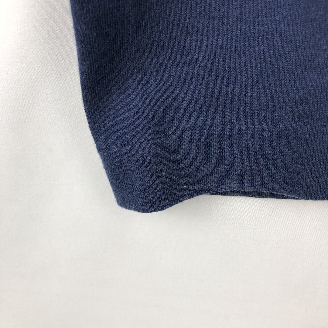 90'S SCREEN STARS Printed T-shirt Made in USA Men's L Vintage cotton navy blue type Vintage Second Hand