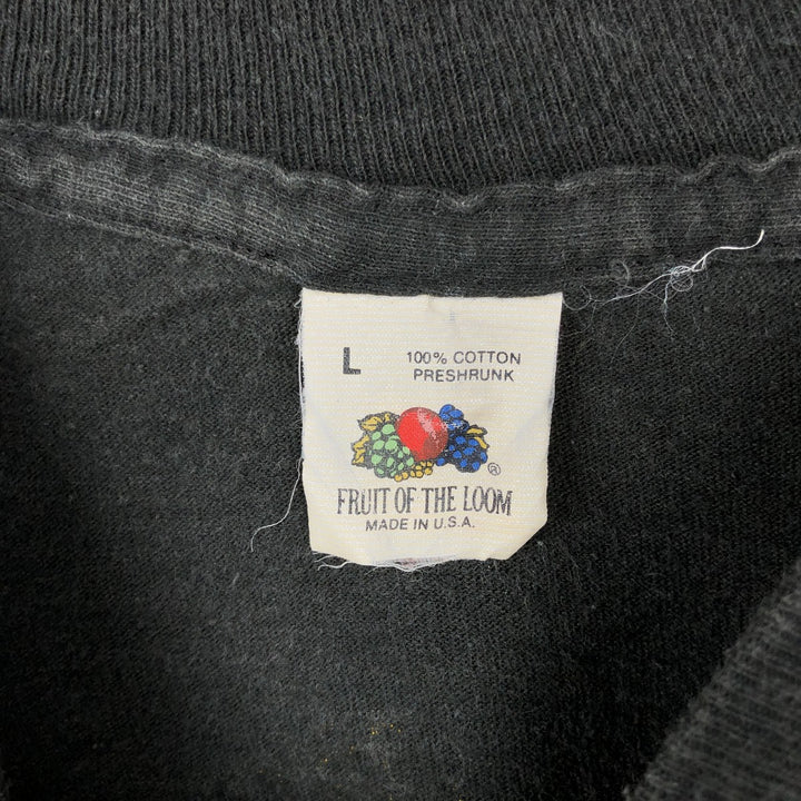 90'S Fruit of the Loom Boothill Saloon Motorcycle T-shirt, Made in USA, Men's Size L (approx.), Vintage cotton black type Vintage Second Hand