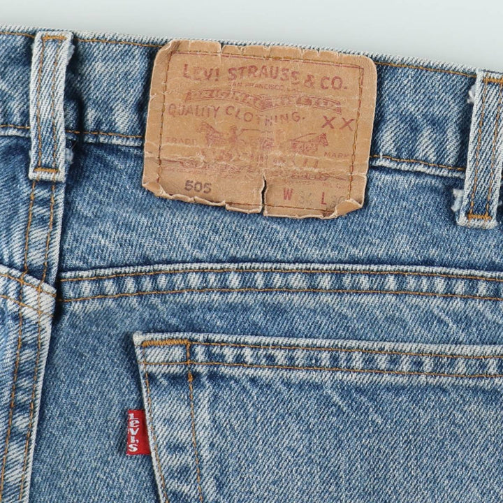 1990'S Levi's 505-0218 Tapered Denim Pants, Made in USA, Men's Size W34 (approx.), Vintage cotton blue type Vintage Second Hand