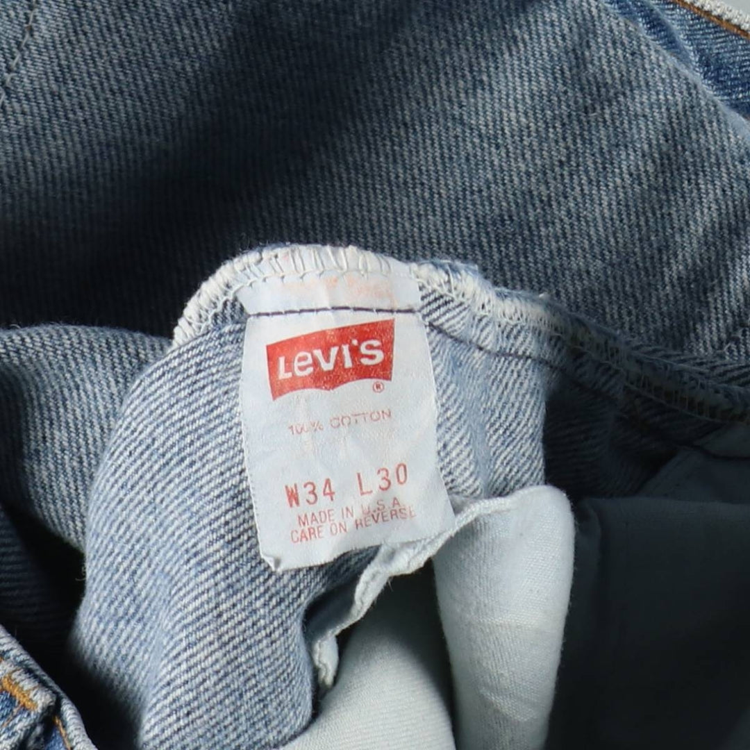 1990'S Levi's 505-0218 Tapered Denim Pants, Made in USA, Men's Size W34 (approx.), Vintage cotton blue type Vintage Second Hand