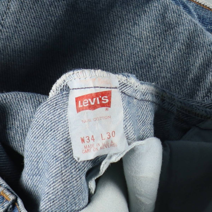 1990'S Levi's 505-0218 Tapered Denim Pants, Made in USA, Men's Size W34 (approx.), Vintage cotton blue type Vintage Second Hand