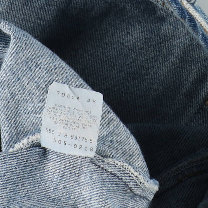 1990'S Levi's 505-0218 Tapered Denim Pants, Made in USA, Men's Size W34 (approx.), Vintage cotton blue type Vintage Second Hand
