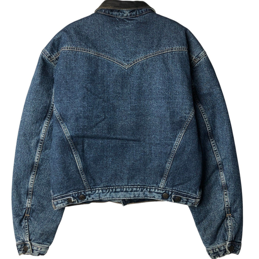 1980'S Levi's 71665-0815 Padded Denim Jacket (Men's Size M) cotton blue type Vintage Second Hand