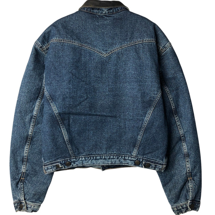 1980'S Levi's 71665-0815 Padded Denim Jacket (Men's Size M) cotton blue type Vintage Second Hand