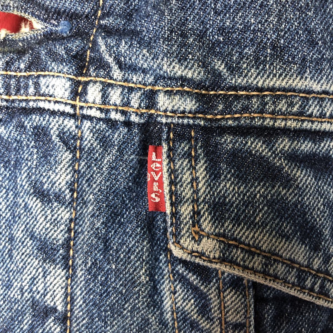 1980'S Levi's 71665-0815 Padded Denim Jacket (Men's Size M) cotton blue type Vintage Second Hand