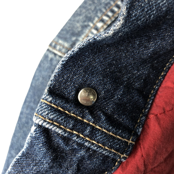 1980'S Levi's 71665-0815 Padded Denim Jacket (Men's Size M) cotton blue type Vintage Second Hand