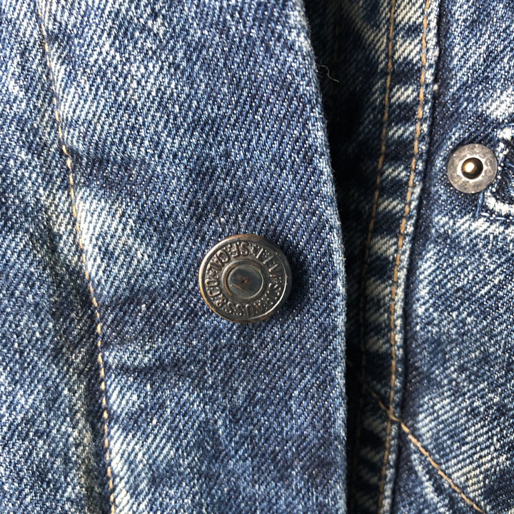 1980'S Levi's 71665-0815 Padded Denim Jacket (Men's Size M) cotton blue type Vintage Second Hand