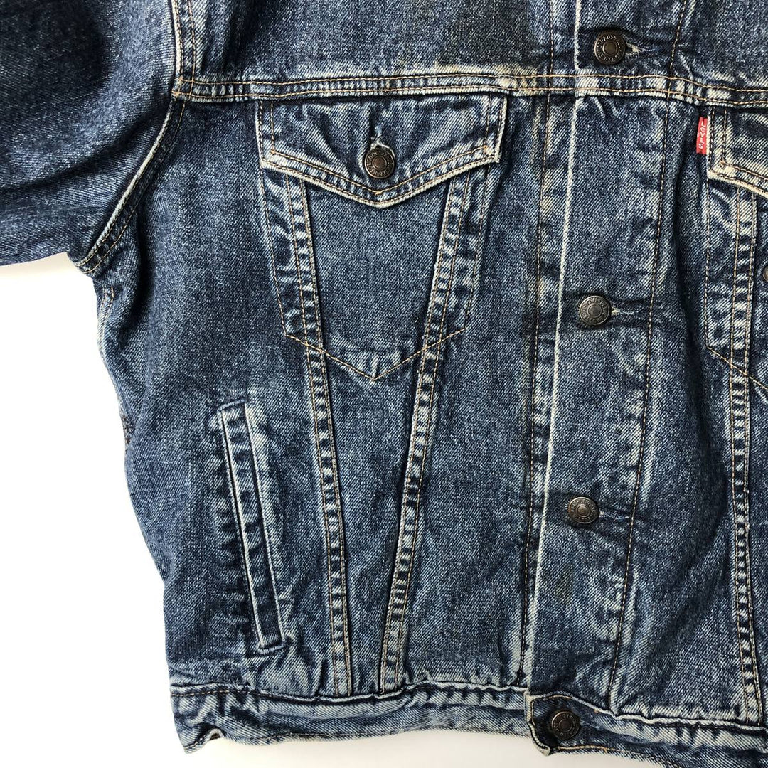 1980'S Levi's 71665-0815 Padded Denim Jacket (Men's Size M) cotton blue type Vintage Second Hand