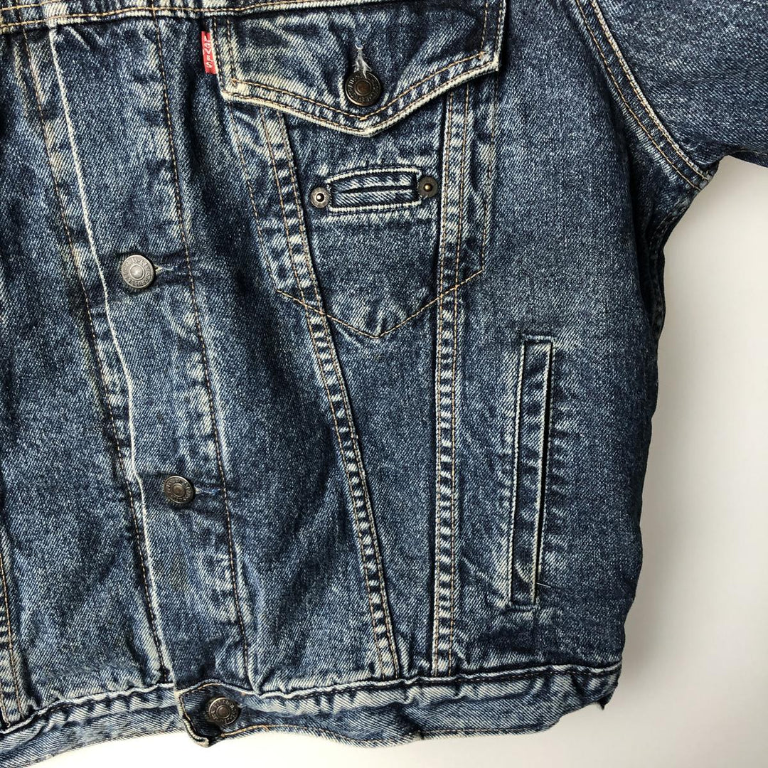 1980'S Levi's 71665-0815 Padded Denim Jacket (Men's Size M) cotton blue type Vintage Second Hand
