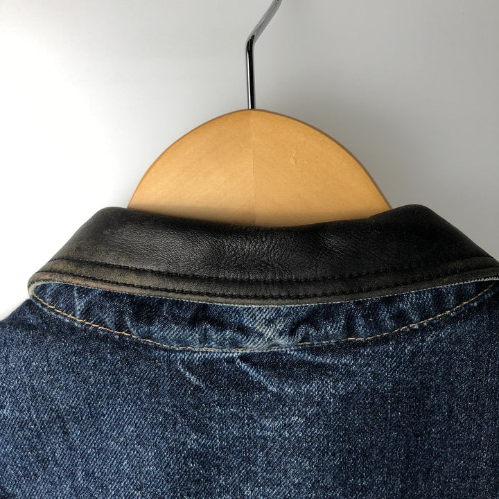 1980'S Levi's 71665-0815 Padded Denim Jacket (Men's Size M) cotton blue type Vintage Second Hand