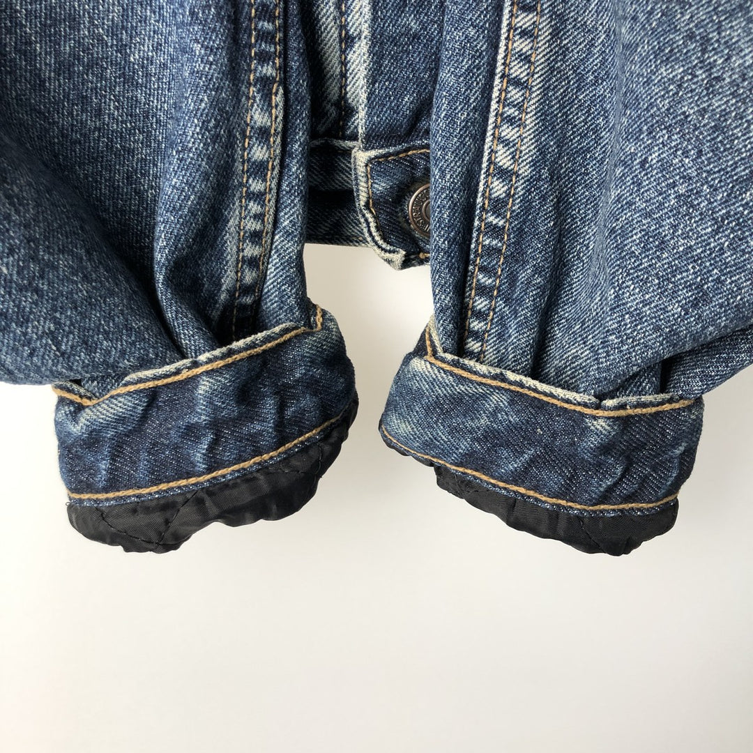 1980'S Levi's 71665-0815 Padded Denim Jacket (Men's Size M) cotton blue type Vintage Second Hand